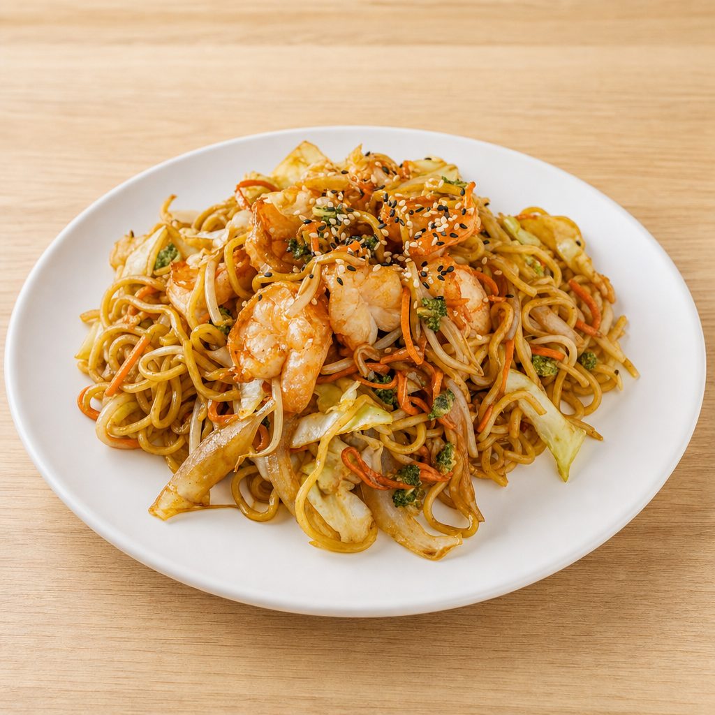 Shrimp Yakisoba.