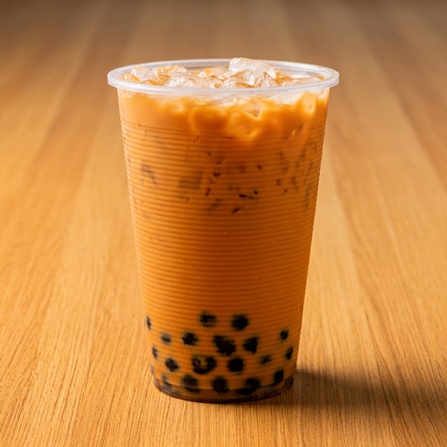 Thai Tea with Boba.